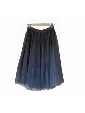 Haute Monde Women's Blue Tulle Midi Skirt Size M
